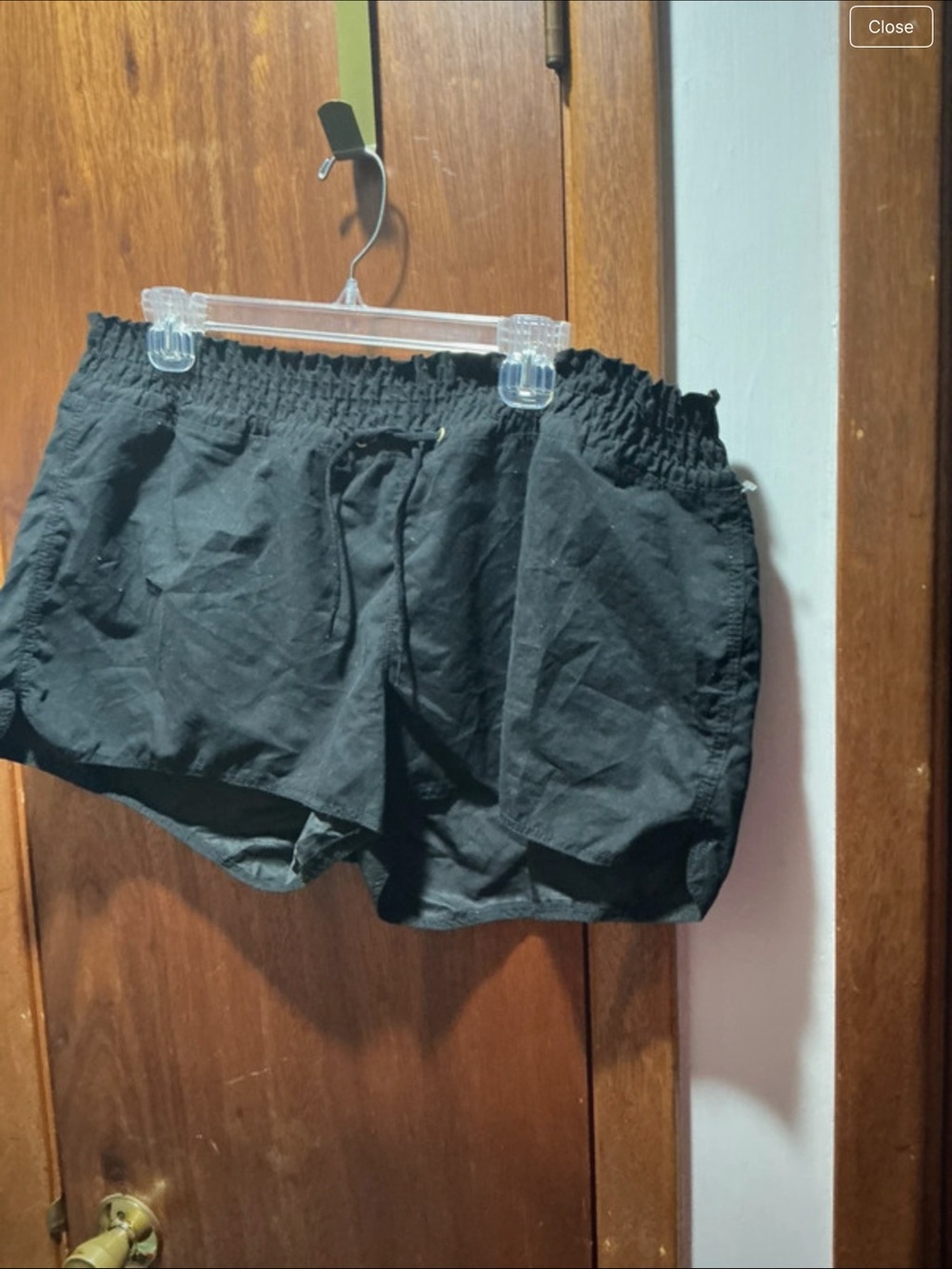 Black Women's Elastic Waist Shorts